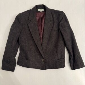 VINTAGE ILGWU UNION MADE -Prestige Of Boston SZ 6 Wool Gray Excellent Structured